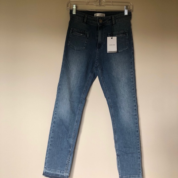 Anine Bing Front Pocket Flare Designer Jeans 24 - Picture 13 of 14
